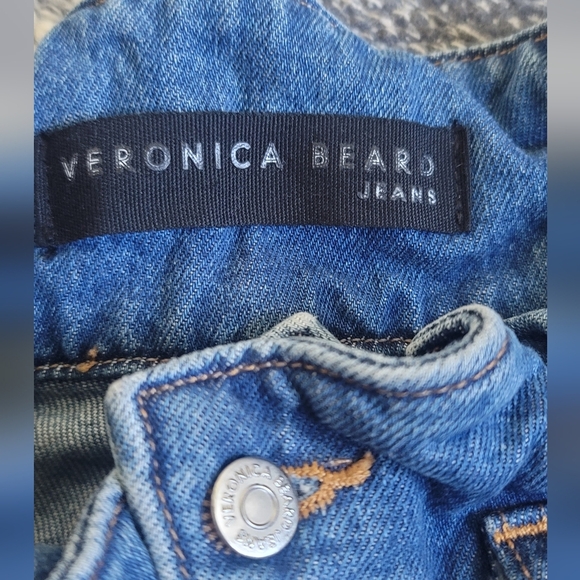 Veronica Beard Jeans Addie Extra High Rise PaperBag Tapered Beacon 26/Size 6 - Picture 4 of 8